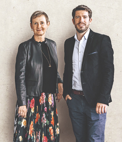 Renate Dempfle, Geschäftsführerin ­Mediengruppe Main-Post, und Daniel Kempf, Gründer Rocketeer.